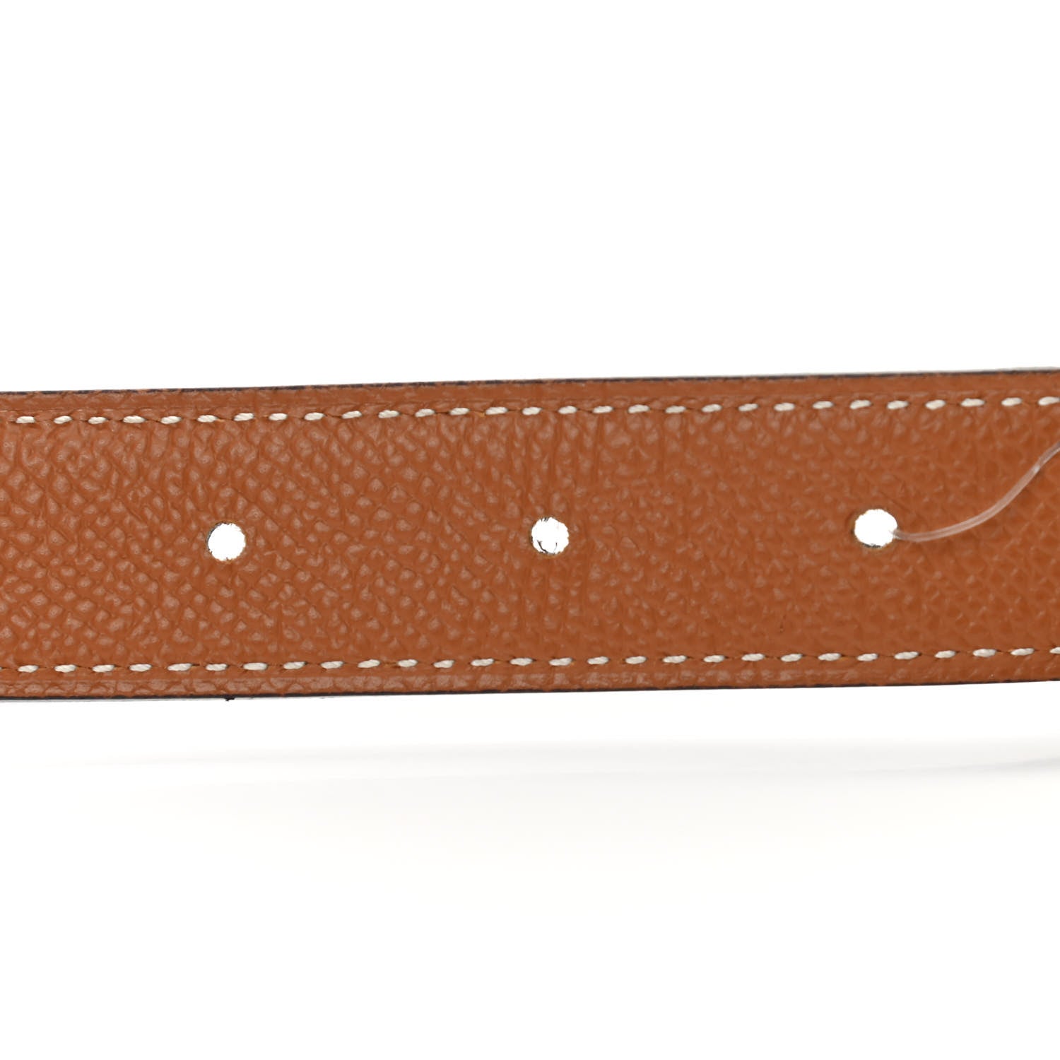 Hermes Epsom Swift Enamel 24mm Belt 90 Etoupe Gold Black 3 of 6