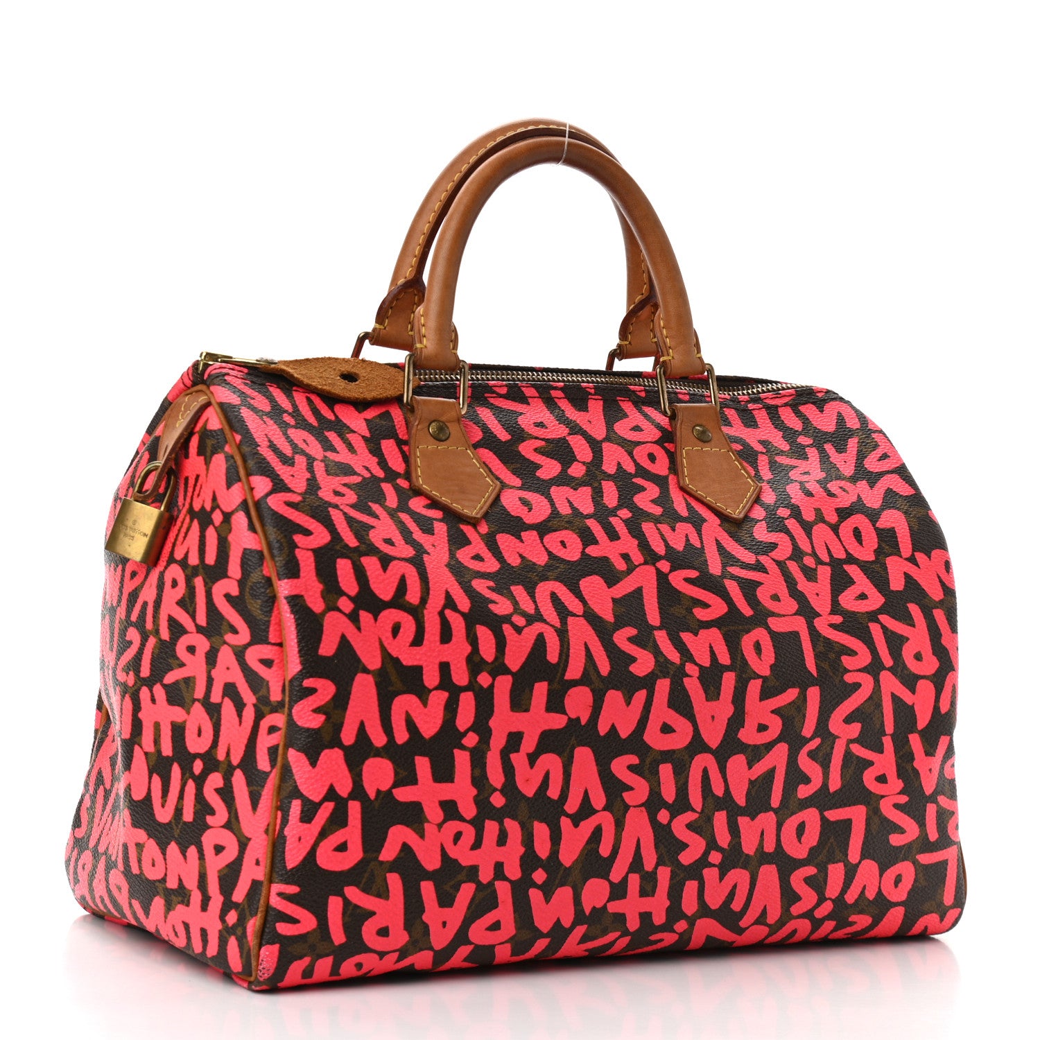 Louis Vuitton Monogram Graffiti Speedy 30 Fuchsia 4 of 14