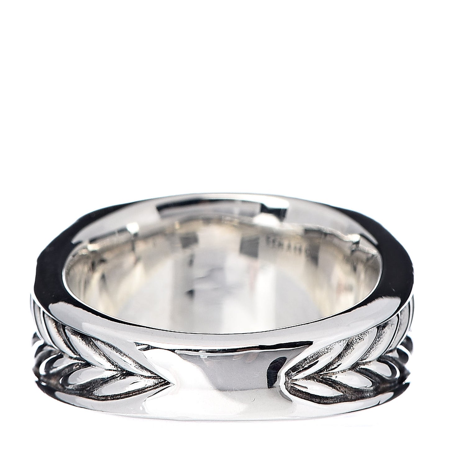 Sterling Silver Blue Sapphire Chevron Signet Ring 58 8.5