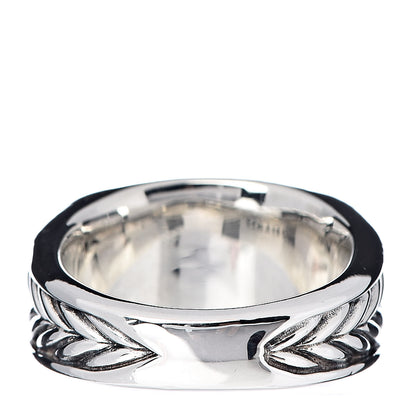 David Yurman Sterling Silver Blue Sapphire Chevron Signet Ring 58 8.5 4 of 5