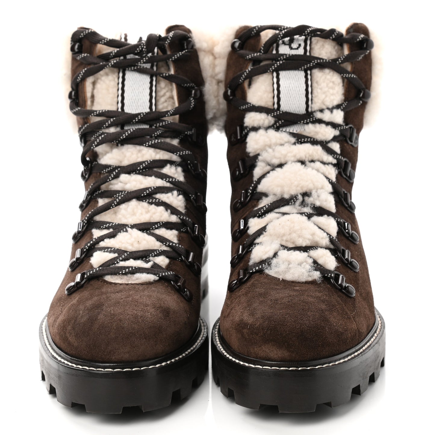 Suede Shearling Eshe Flat Boots 40 Brown
