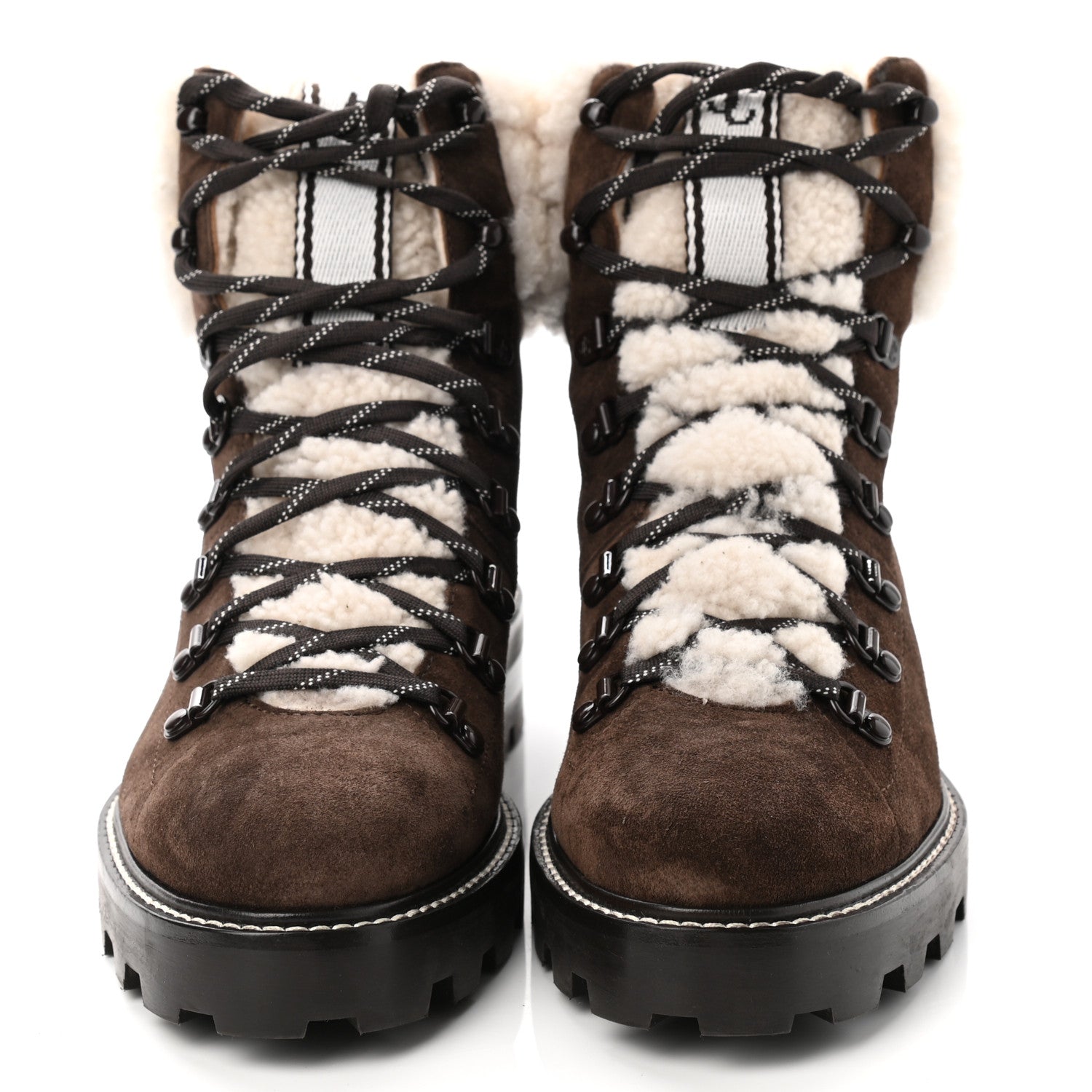 Jimmy Choo Suede Shearling Eshe Flat Boots 40 Brown 2 of 8