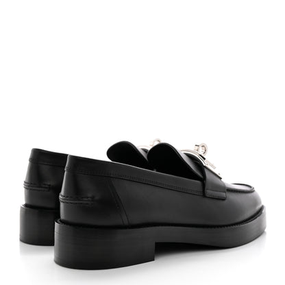 Hermes Calfskin Womens Hot Loafer 37 Black 4 of 15