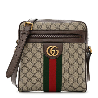 Gucci GG Supreme Monogram Web Small Ophidia Messenger Bag Brown 1 of 11
