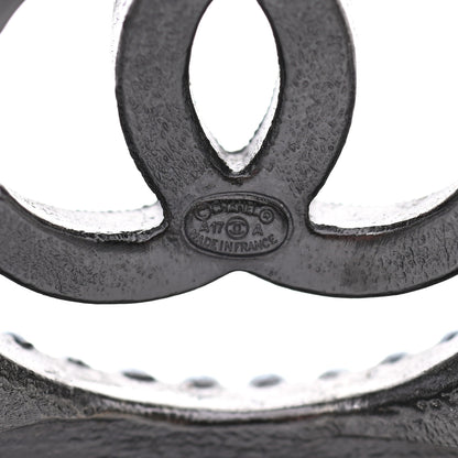 Chanel Ruthenium Beaded CC Round Cuff Dark Grey 4 of 5