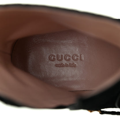 Gucci Velvet GG Monogram Crystal Horsebit Ankle Boots 36 Black 7 of 12