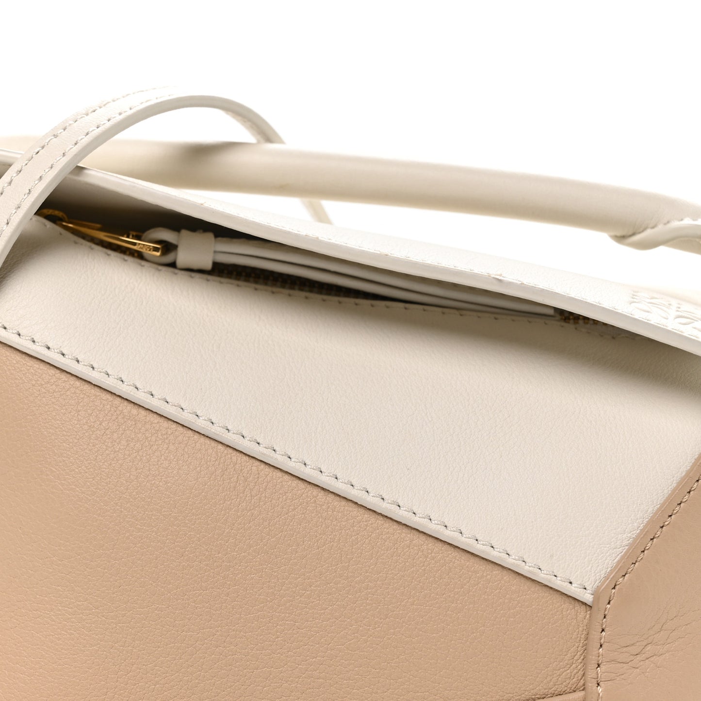 Calfskin Mini Puzzle Edge Bag Soft White Paper Craft