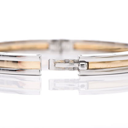 Bulgari 18K Yellow Gold Stainless Steel B.Zero1 Bangle Bracelet 6 of 8