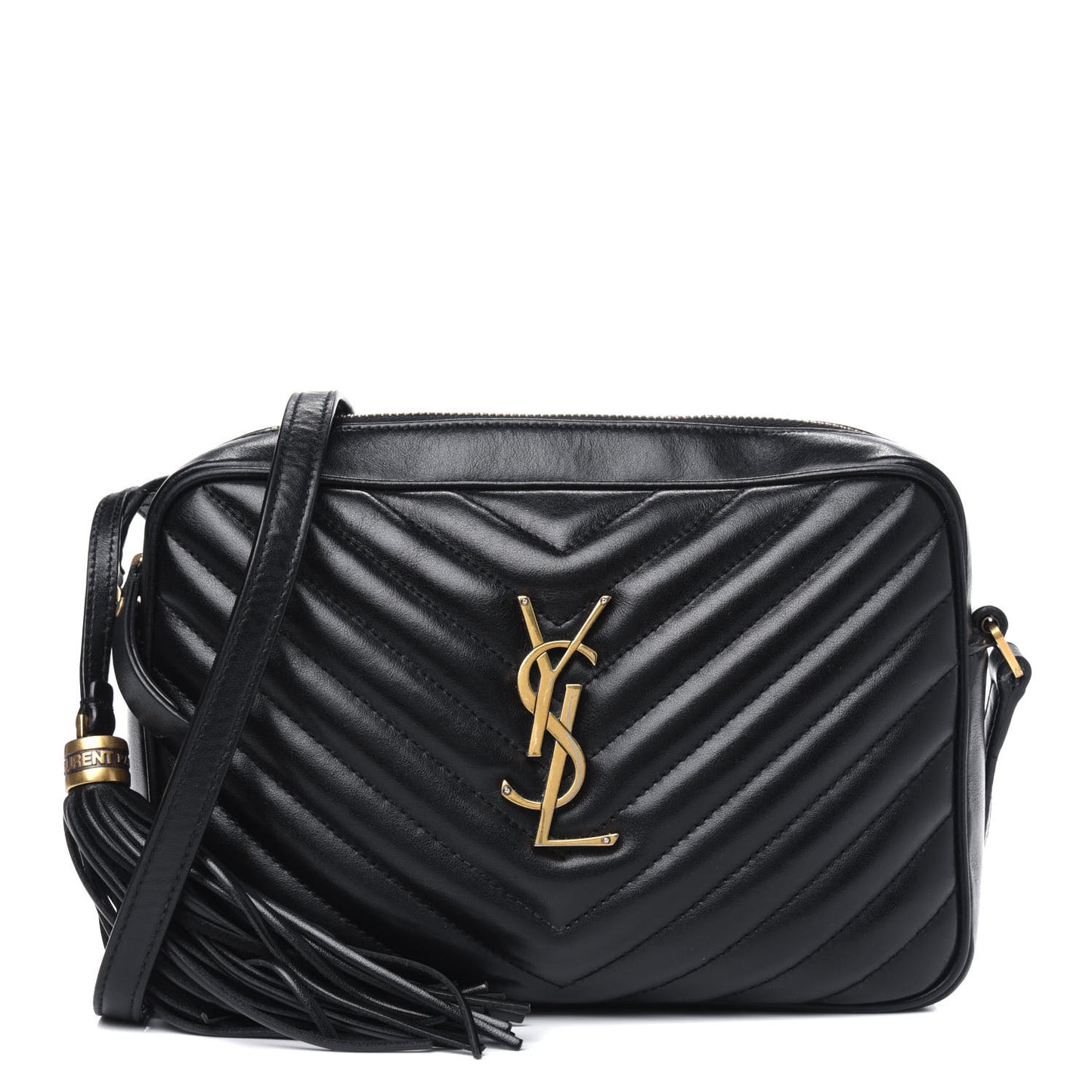 Calfskin Matelasse Monogram Lou Camera Bag Black