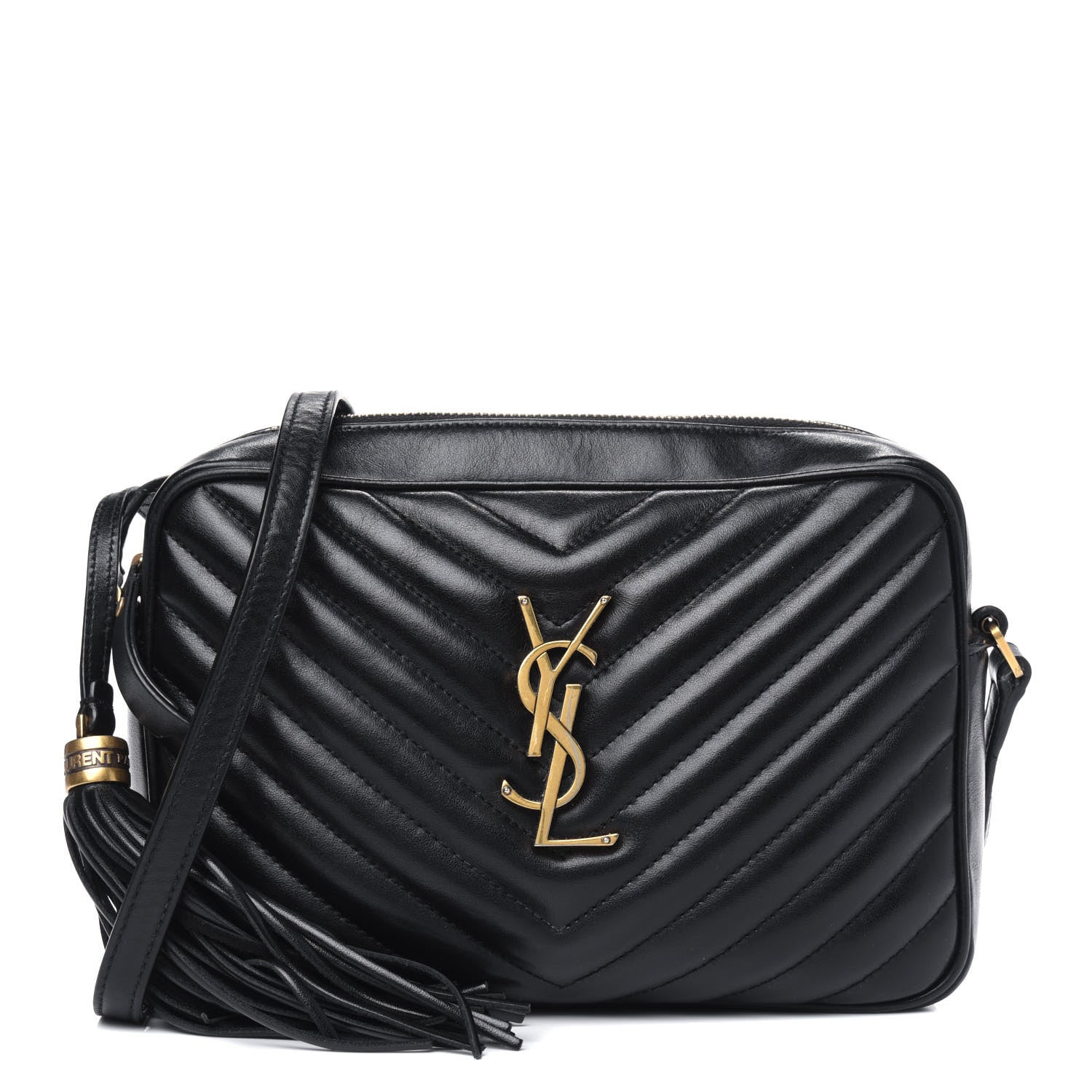 Saint Laurent Calfskin Matelasse Monogram Lou Camera Bag Black 1 of 5