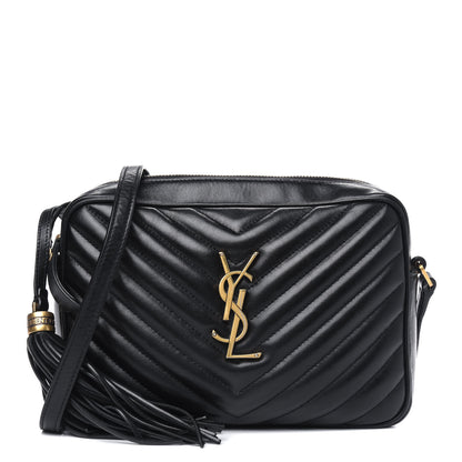 Saint Laurent Calfskin Matelasse Monogram Lou Camera Bag Black 1 of 5