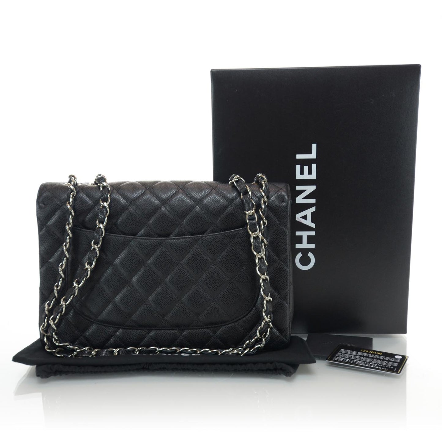 Caviar Jumbo Single Flap Black