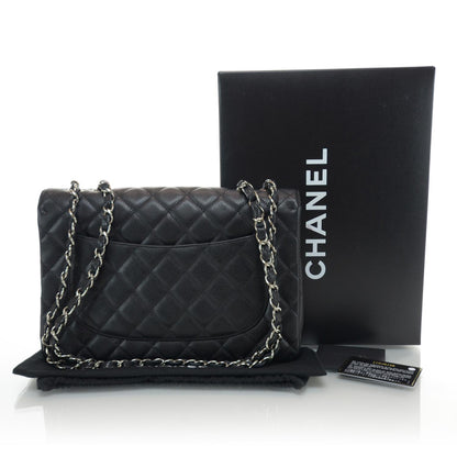 Chanel Caviar Jumbo Single Flap Black 3 of 10