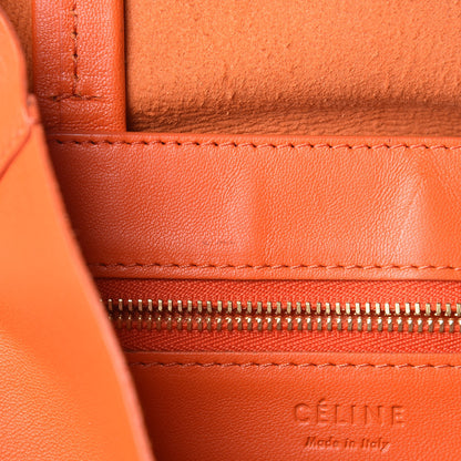 Celine Lambskin Vertical Bi-Cabas Orange Magenta 9 of 11
