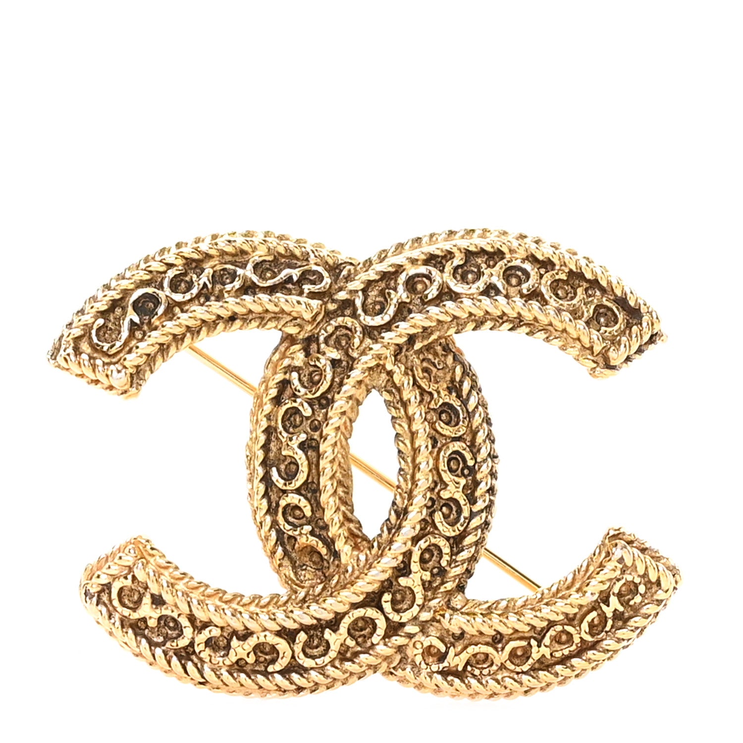 Chanel CC Brooch Gold 1 of 5