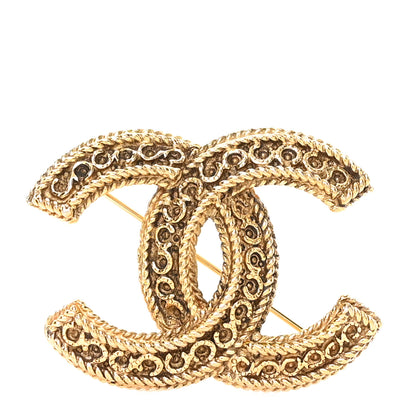 Chanel CC Brooch Gold 1 of 5