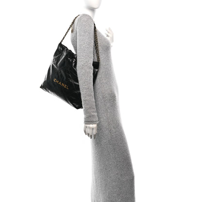 Chanel Shiny Calfskin Quilted Small Chanel 22 Black 3 of 11