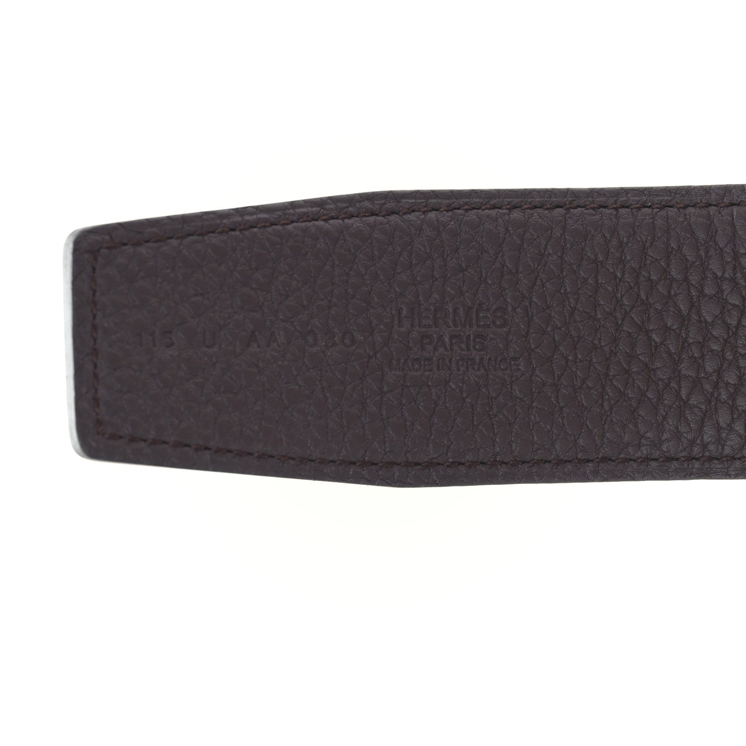 Hermes Box 135 Togo 38mm Jumbo Belt 115 46 Black Chocolate 3 of 4