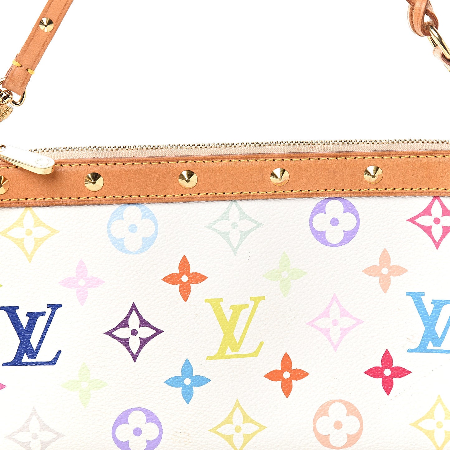 Monogram Multicolor Pochette Accessories White