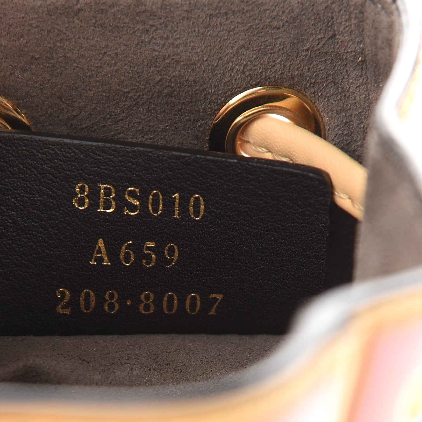 Vitello Liberty F is Fendi Bi-Color FF 1974 Embossed Mini Mon Tresor Bucket Bag Savana Lollypop