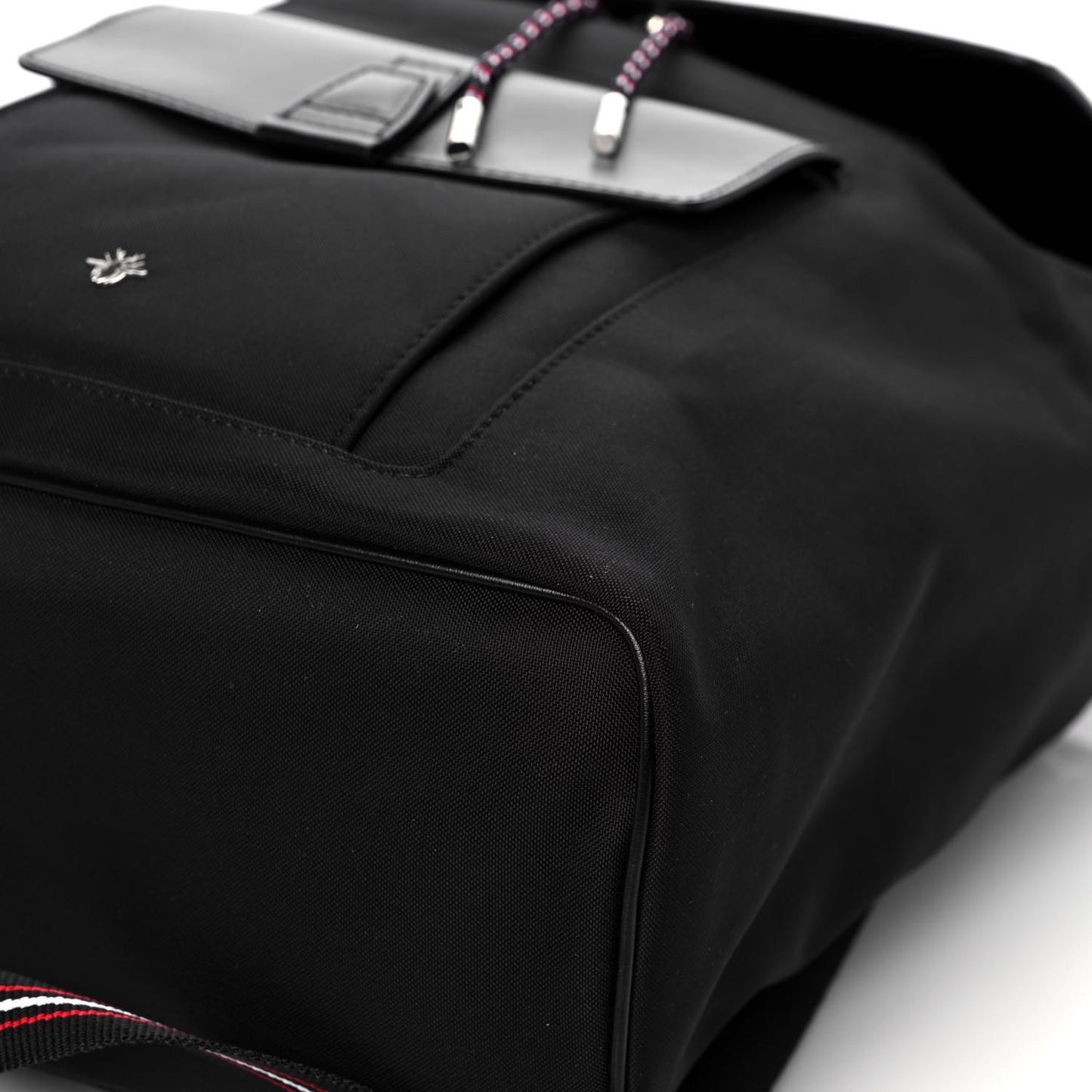 Calfskin Nylon Motion Backpack Black