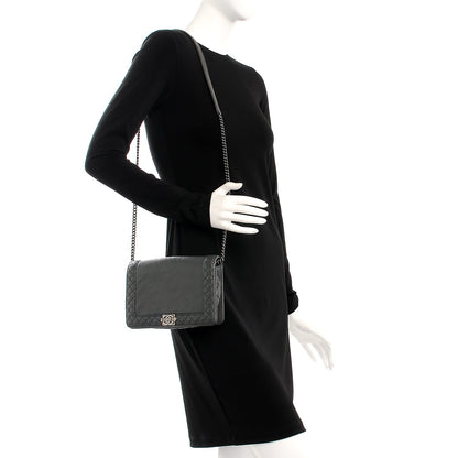 Chanel Calfskin Small Boy Reverso Flap Grey 2 of 11