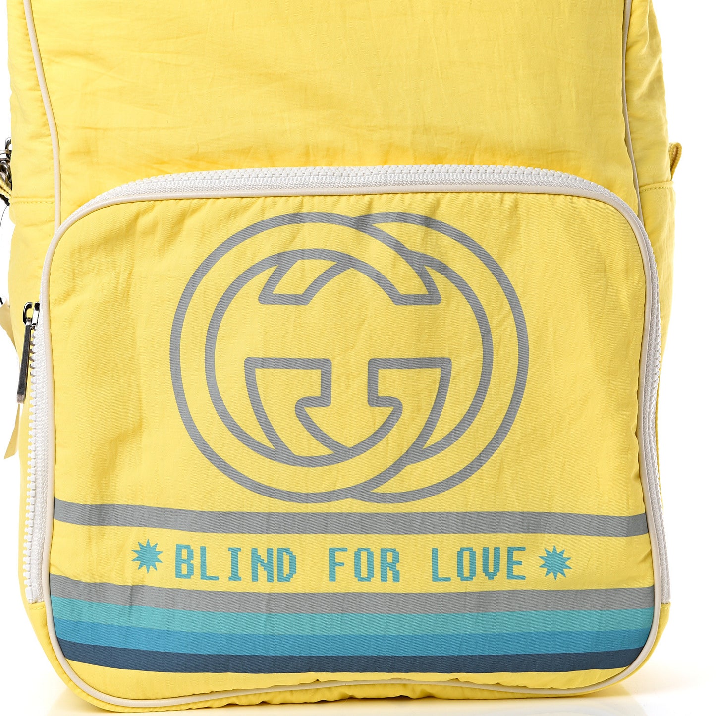 Nylon Twill Blind For Love Interlocking G Backpack Pastel Yellow Multicolor