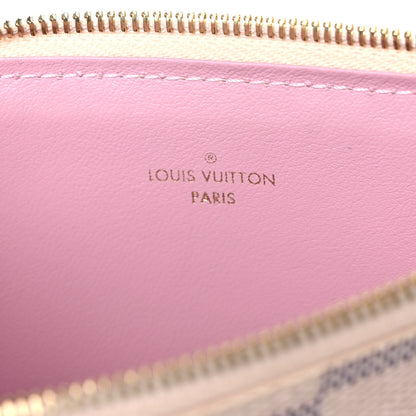 Louis Vuitton Damier Azur Pochette Felicie Chain Wallet Rose Ballerine 8 of 16