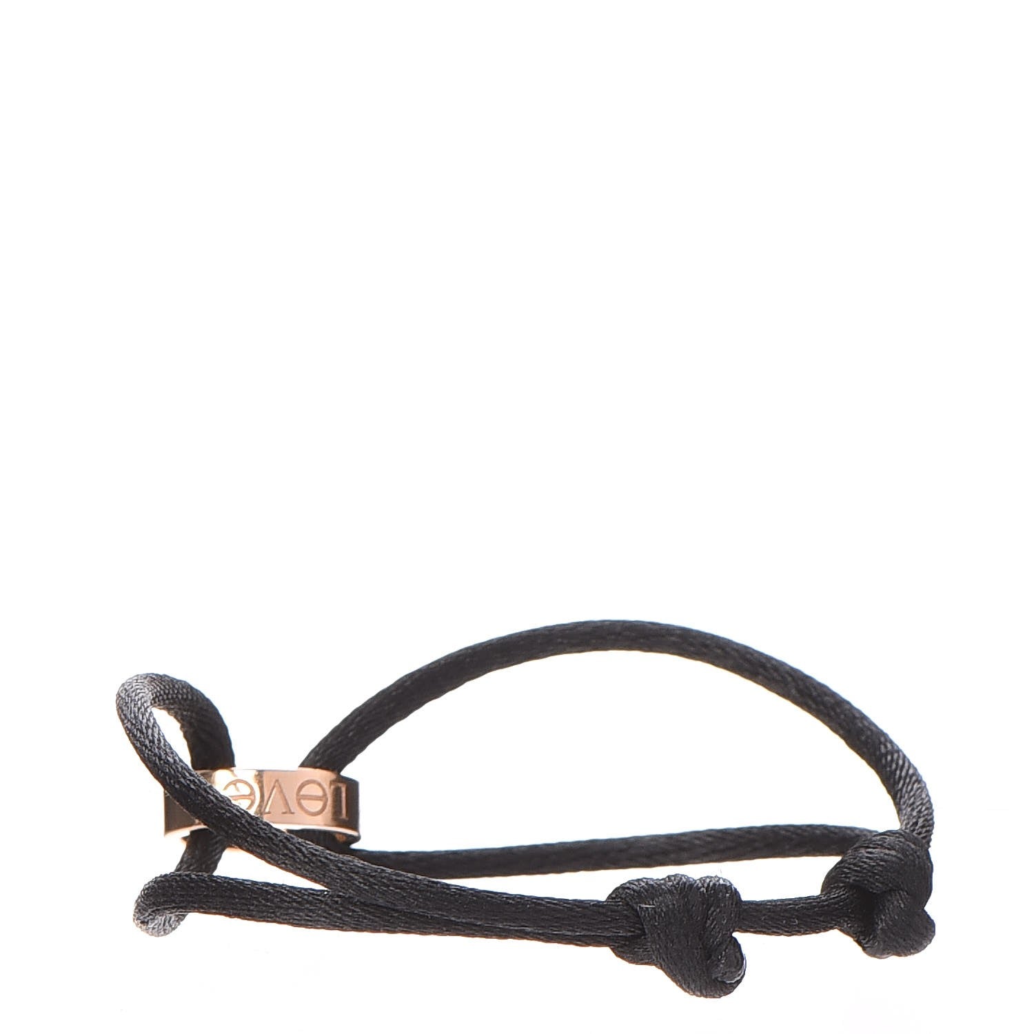 Cartier 18K Pink Gold Charity LOVE Adjustable Cord Bracelet Black 3 of 9