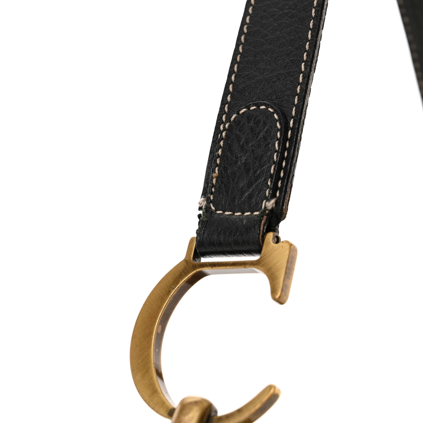 Calfskin Double Saddle Bag Black