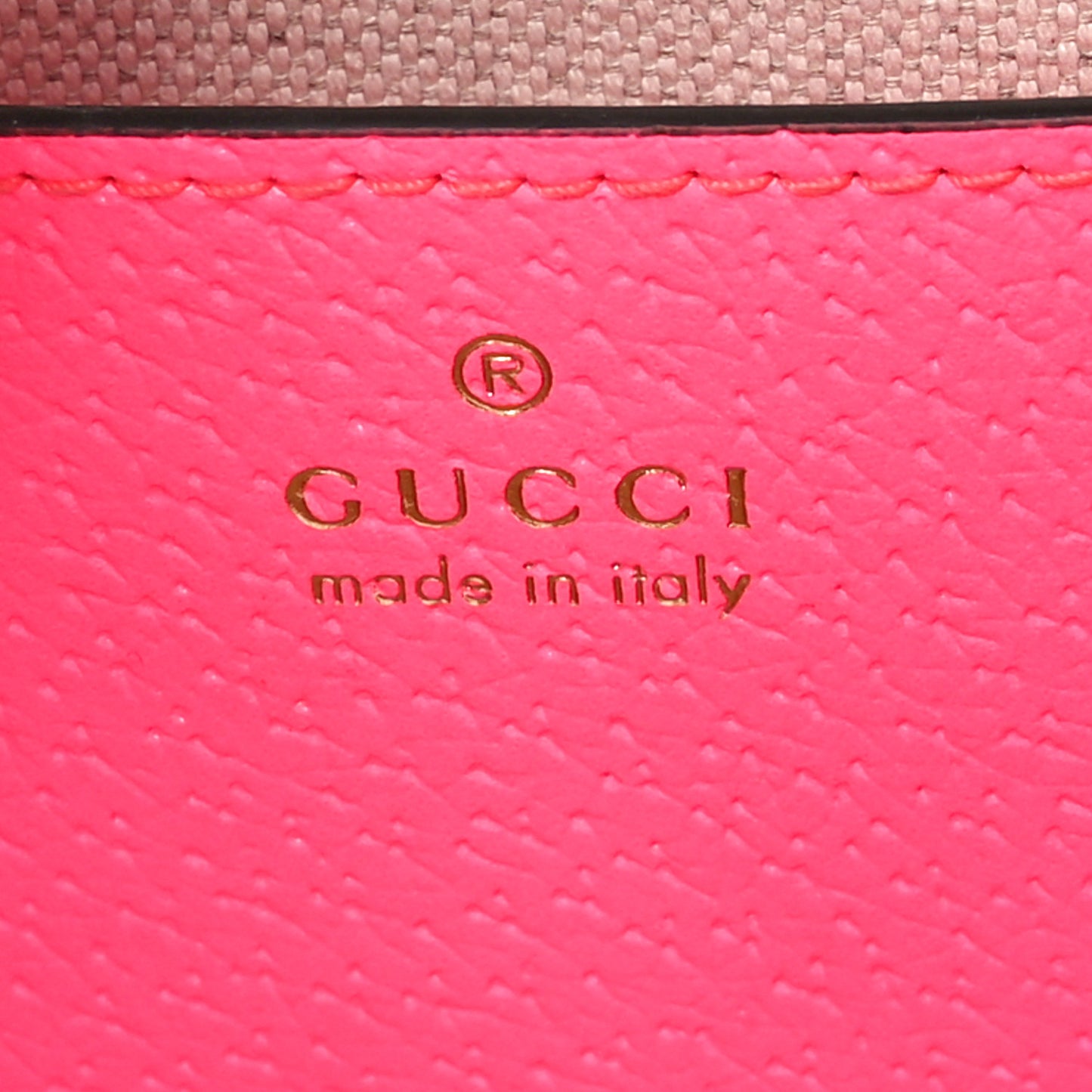 GG Supreme Monogram Textured Dollar Calfskin Web Ophidia Small Crossbody Bag Beige Ebony Fuchsia