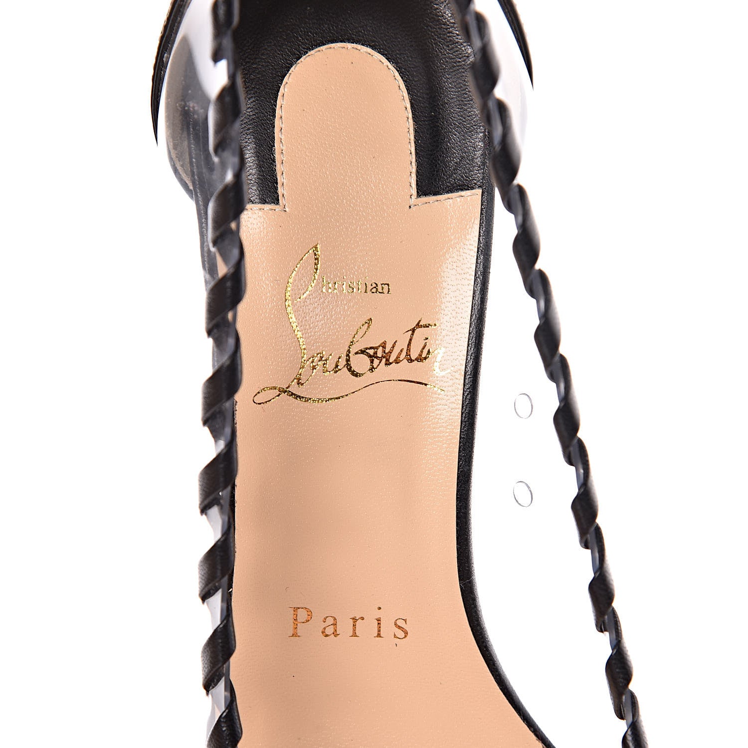 Christian Louboutin Patent PVC Shiny Nappa Lisabeth 85 Pumps 36 Black 5 of 9
