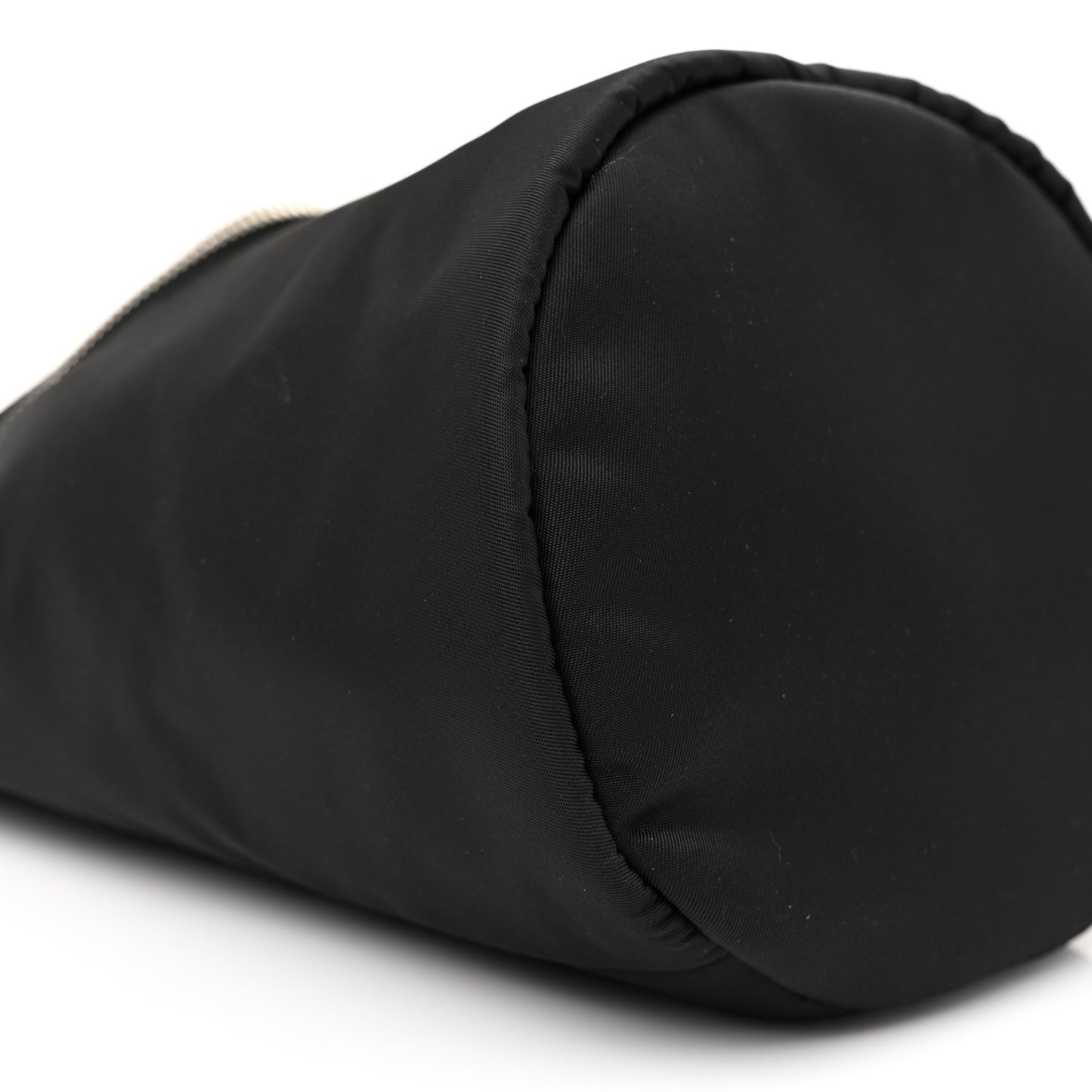 Re-Nylon Tessuto Zipped Triangle Crossbody Bag Black