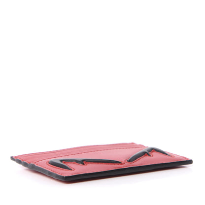 Fendi Vitello Century Bi-Color Devil Eyes Card Holder Rosso Black 3 of 7