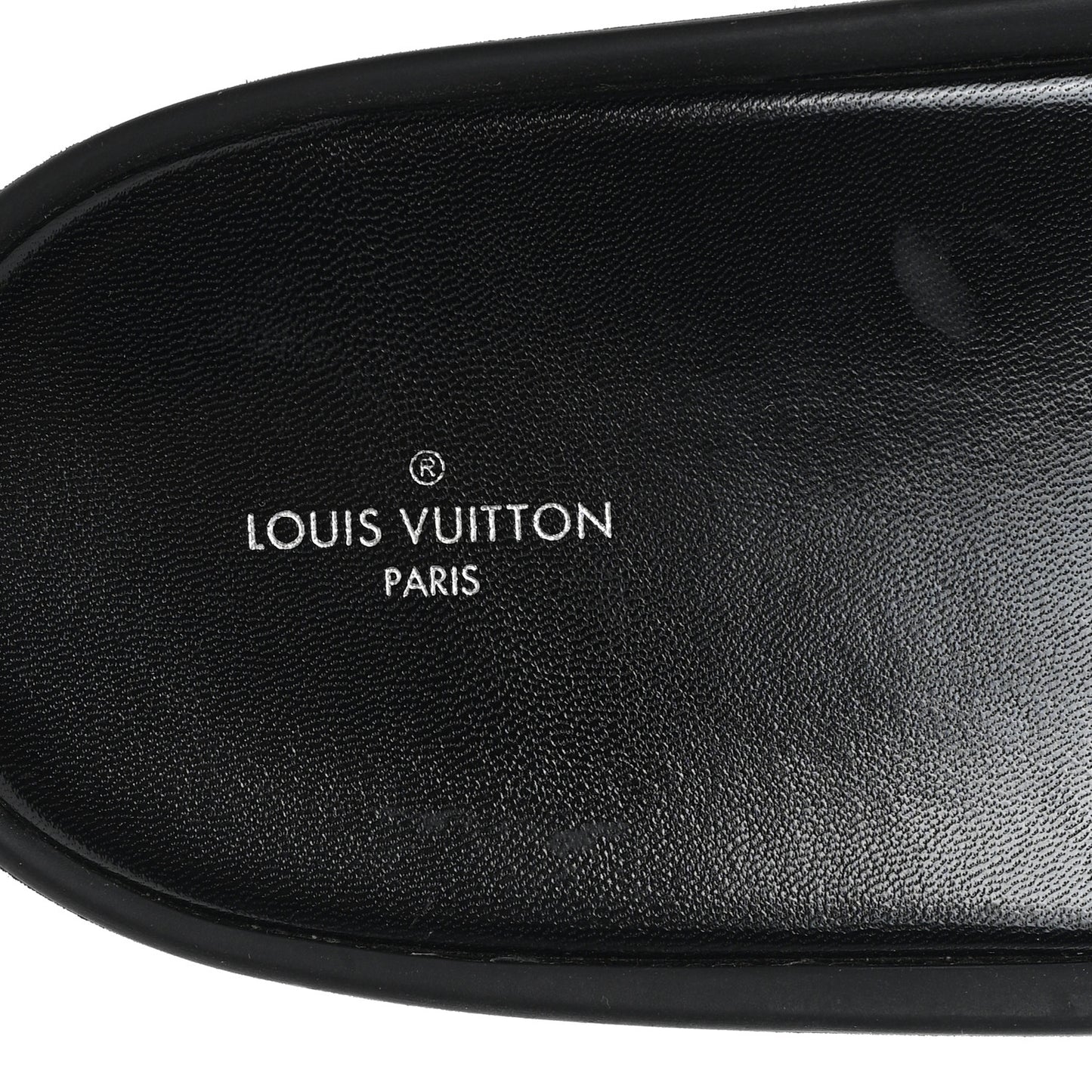 Metallic Calfskin Monogram Logo Sunbath Slide Sandals 38