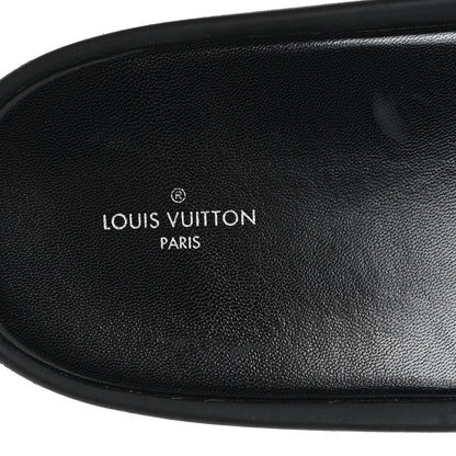 Louis Vuitton Metallic Calfskin Monogram Logo Sunbath Slide Sandals 38 8 of 9