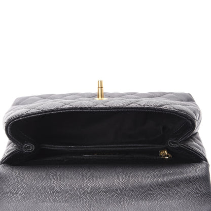 Chanel Caviar Lizard Embossed Quilted Mini Coco Handle Flap Black 4 of 10
