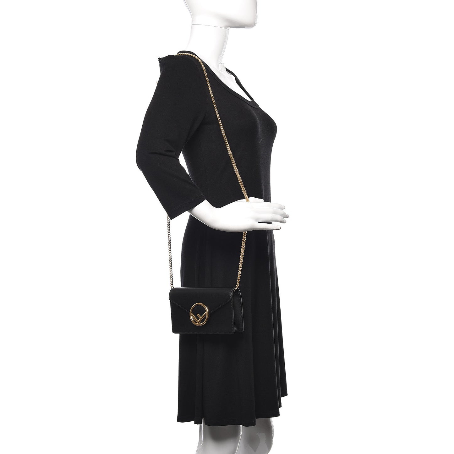 Vitello Liberty Lucido F is Fendi Envelope Belt Bag Black