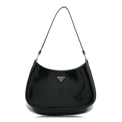 Prada Spazzolato Cleo Shoulder Bag Black 1 of 13