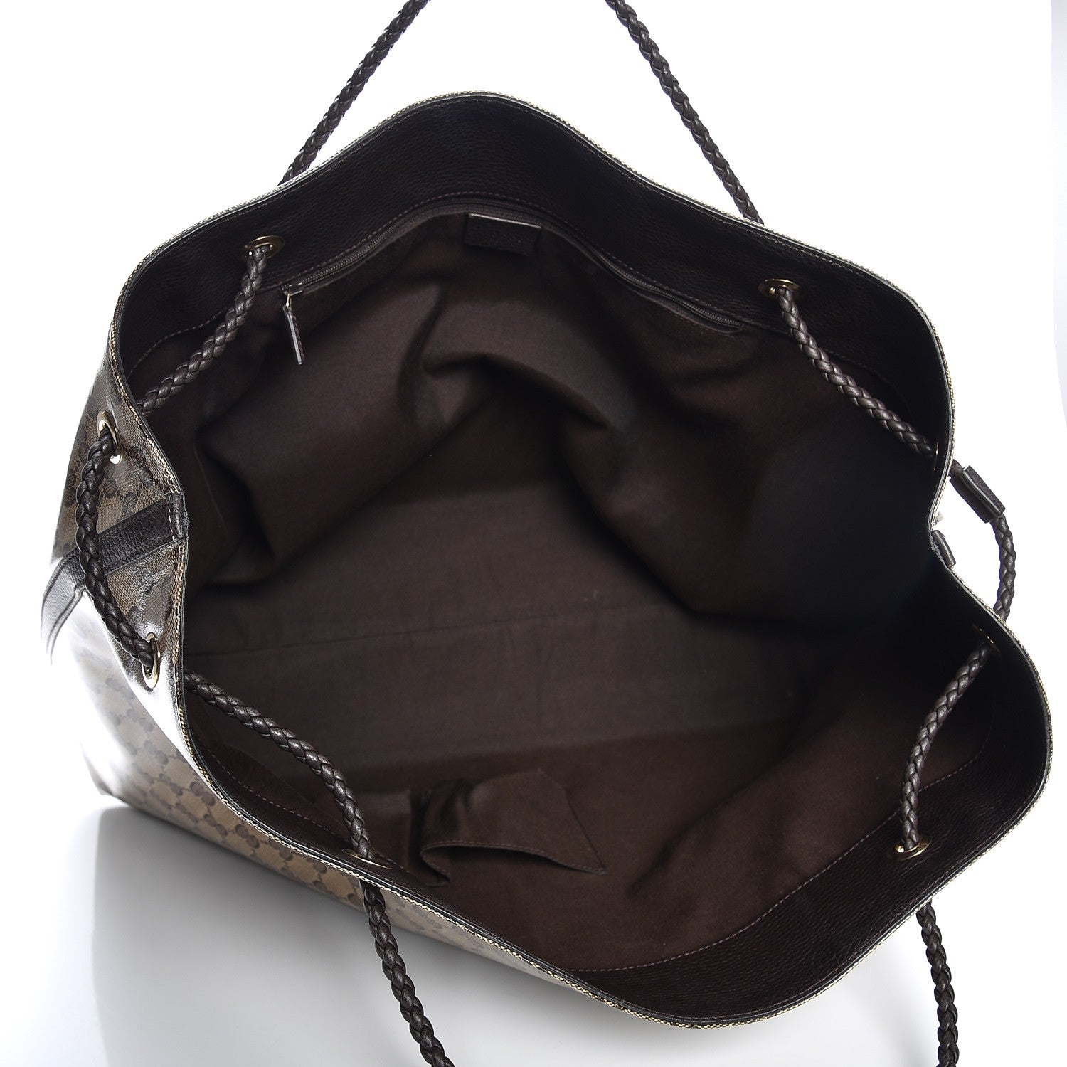 Gucci Crystal Monogram Gifford Shopping Tote Brown 5 of 8
