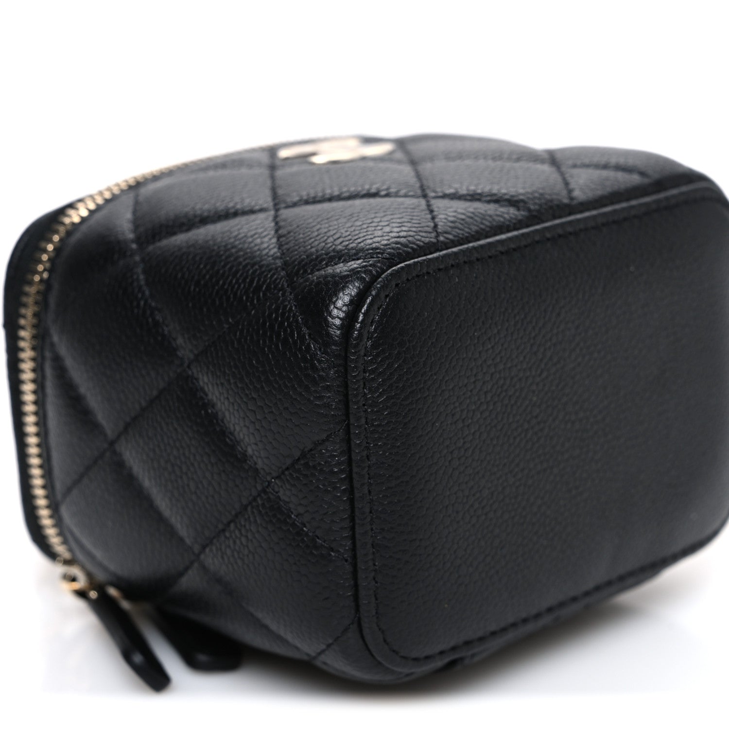 Chanel Caviar Quilted Mini Vanity Case With Chain Black 9 of 11