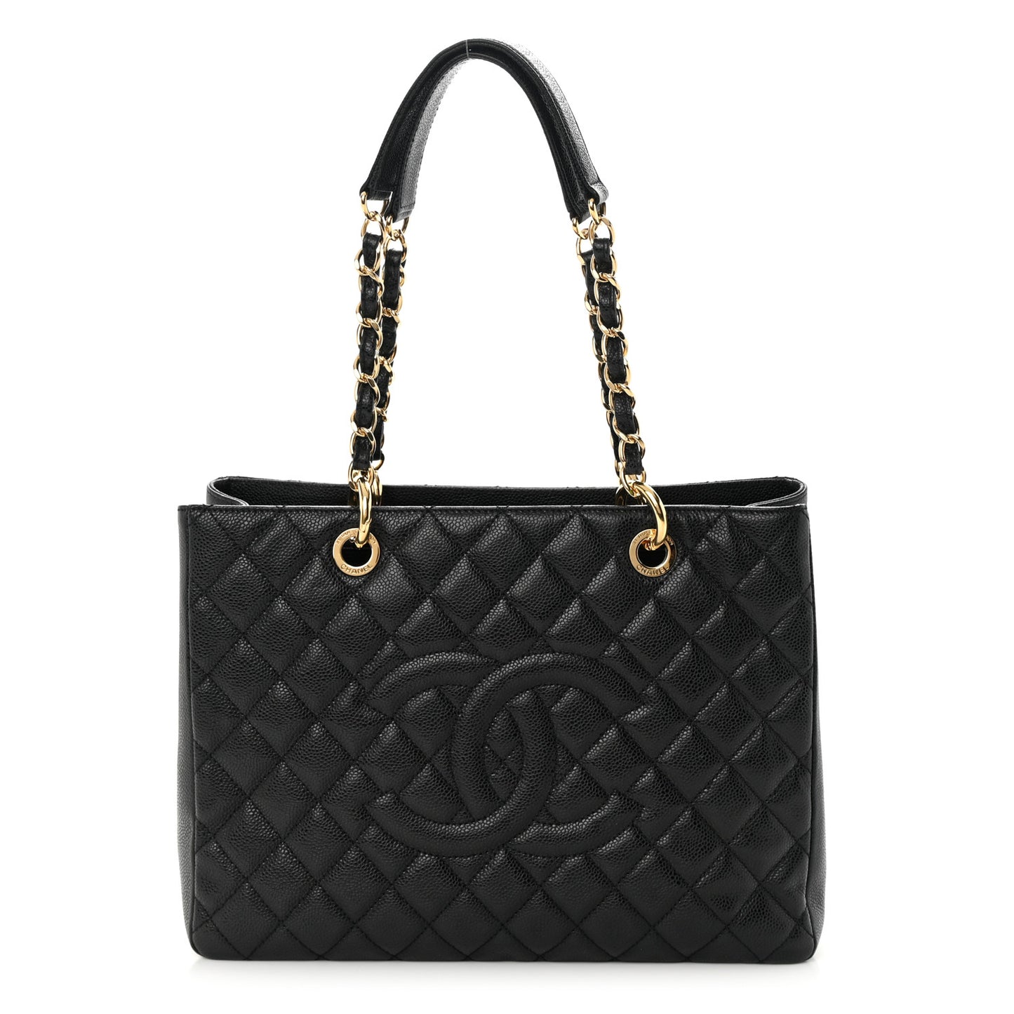 Caviar Quilted Grand Shopping Tote GST Black