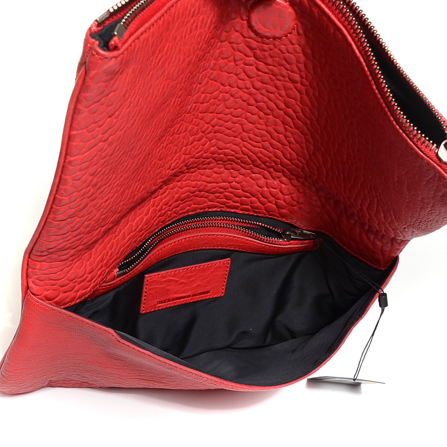 Alexander Wang Textured Lambskin Dumbo Fold Over Clutch Cayenne 5 of 8