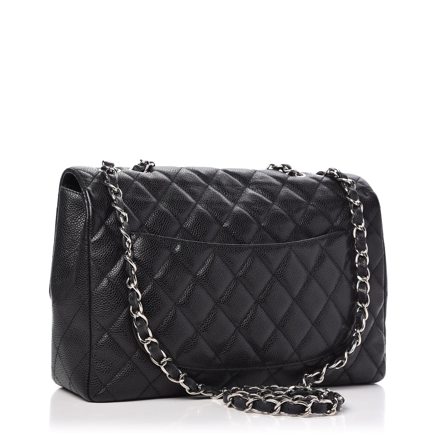 Caviar Quilted Jumbo Single Flap Black