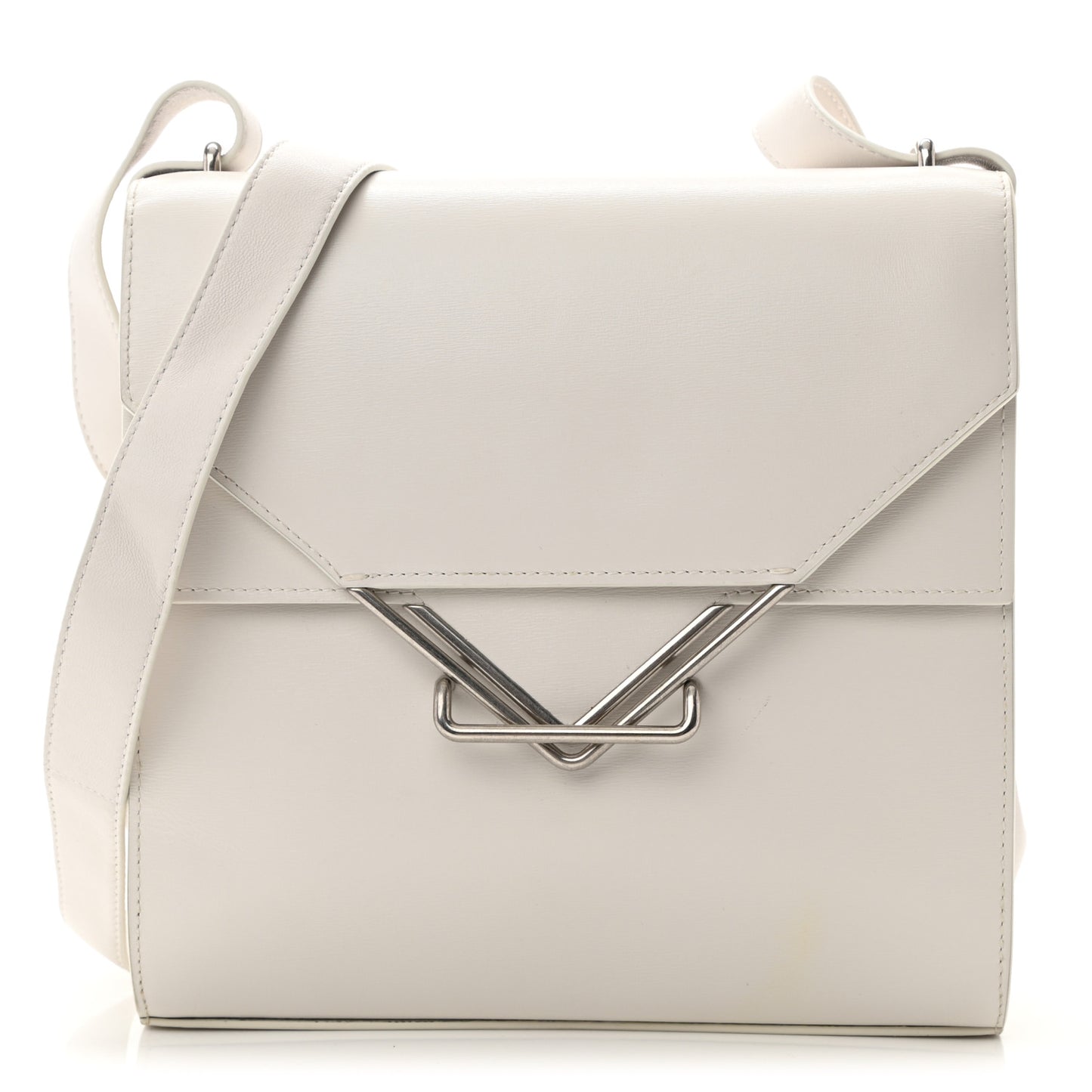 Box Calfskin Nappa Clip Bag Chalk