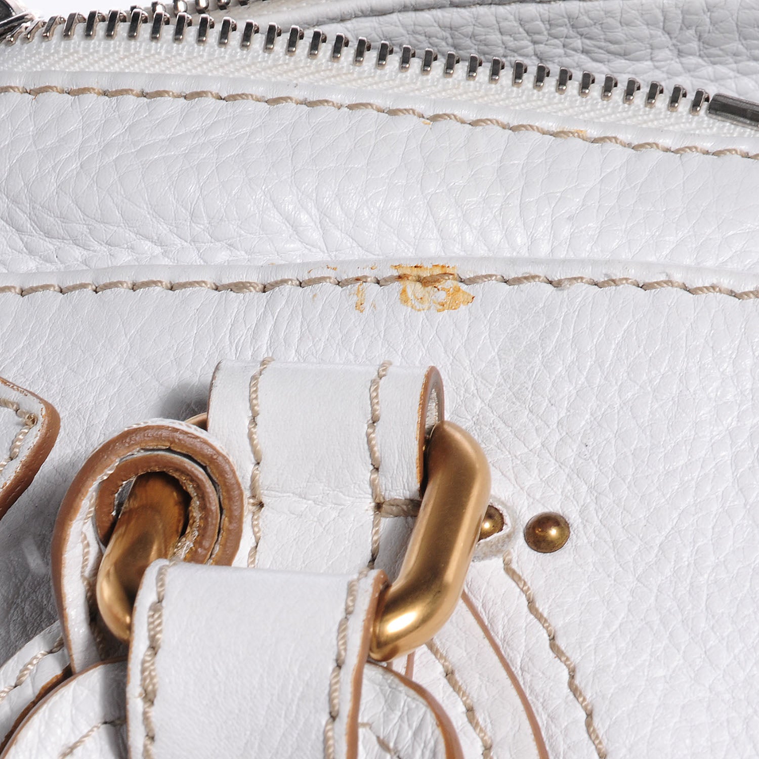 Chloe Leather Medium Paddington White 5 of 10