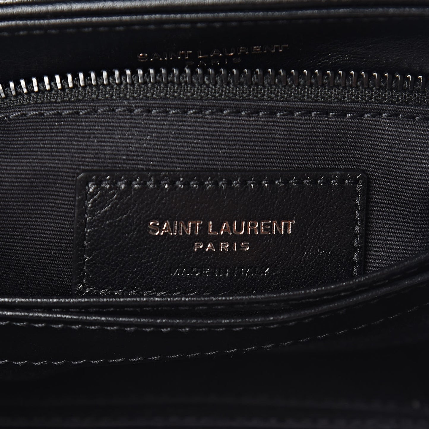 Calfskin Y Quilted Monogram Toy Loulou Crossbody Bag Black