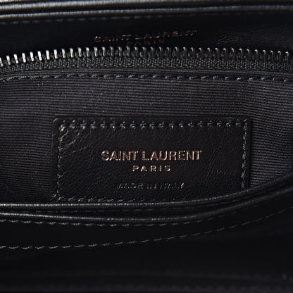 Saint Laurent Calfskin Y Quilted Monogram Toy Loulou Crossbody Bag Black 7 of 11