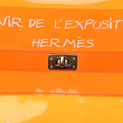 Hermes Vinyl Souvenir De L'Exposition Kelly Orange 9 of 10