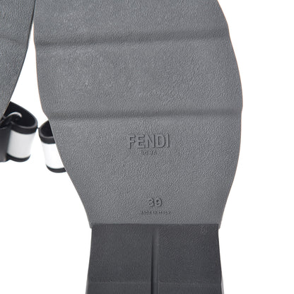 Fendi Stretch Yarn FF Stiff Band Rockoko Sneakers 39 Black White Tobacco 7 of 7
